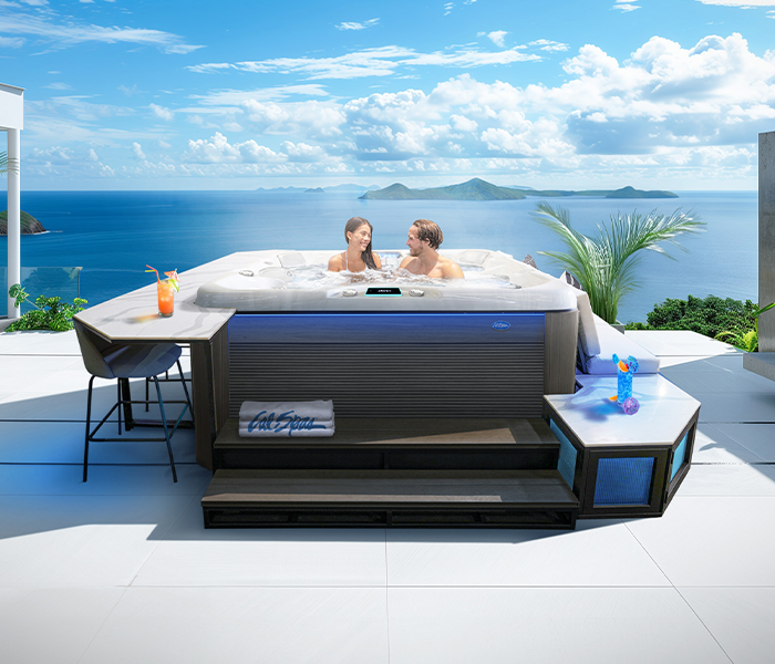 Calspas hot tub being used in a family setting - 